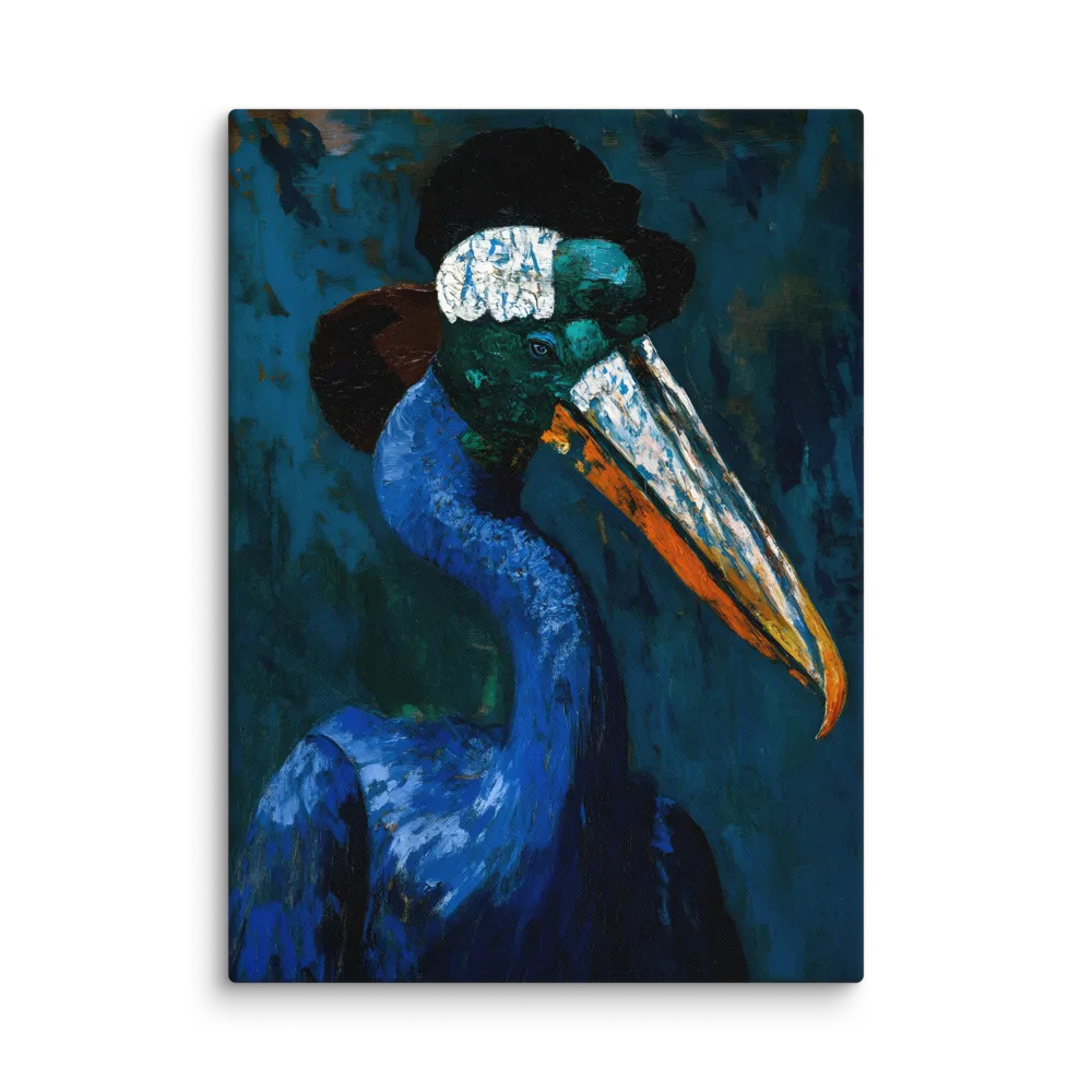 Majestic Absurdity: The Hat-Wearing Bird | Canvas | 40″×55″