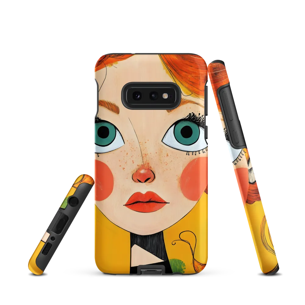 Whimsical Portrait of a Girl | Phone Case |  S10e | Tough Case | Matte