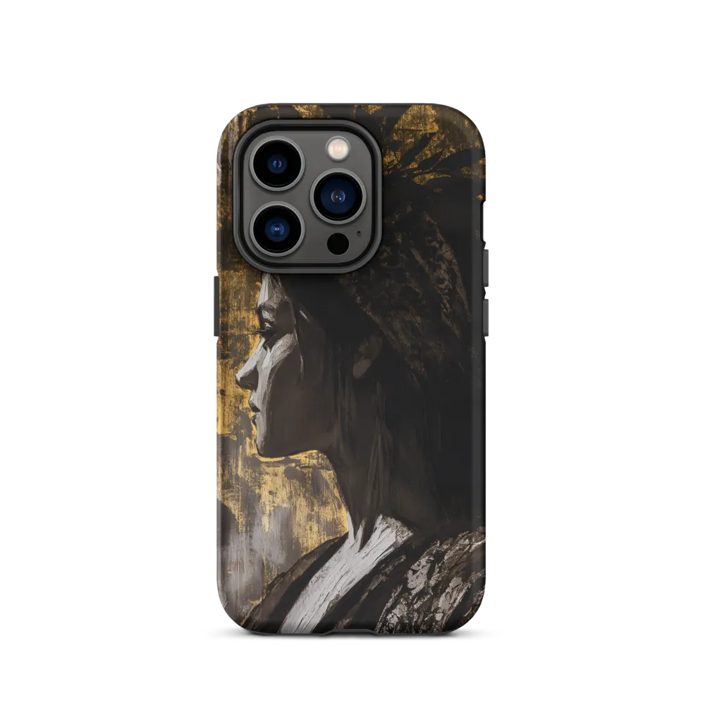 Golden Elegance: A Modern Profile Portrait