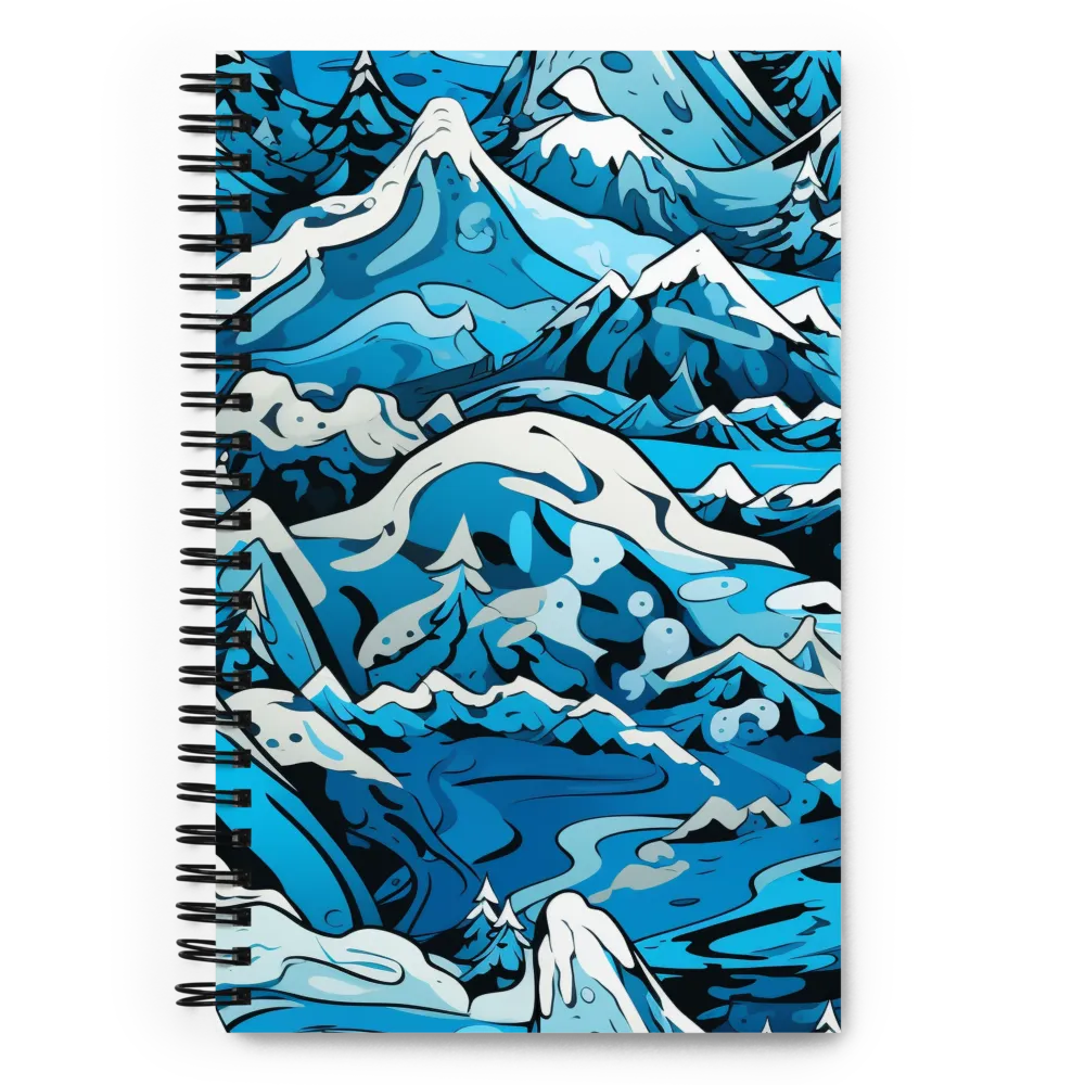 Frozen Harmony: A Blue Mountain Odyssey | Spiral Notebook