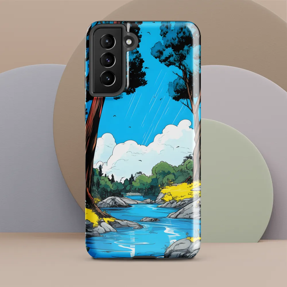 Tranquil River in a Comic Landscape