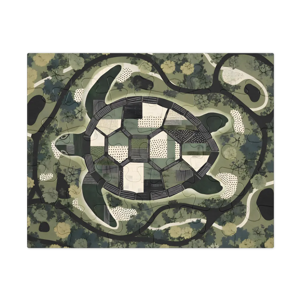 Patchwork Turtle 
 Jigsaw Puzzle in Tin Box