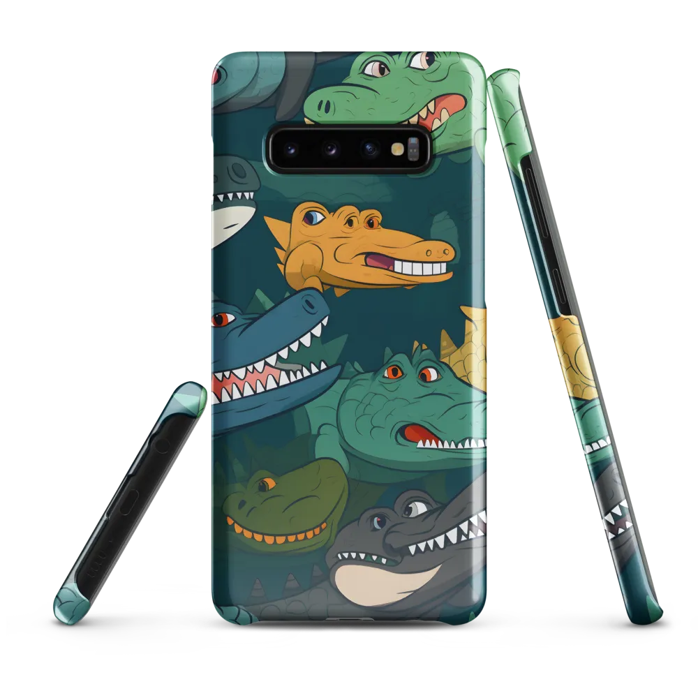 Cheerful Crocodilian Parade | Phone Case |  S10 Plus | Snap Case | Glossy