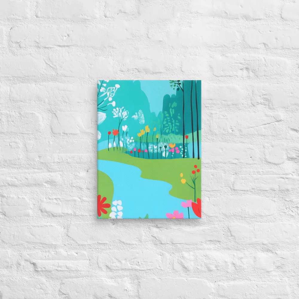 Whispers of Spring: A Colorful Retreat | Canvas | 12″×16″