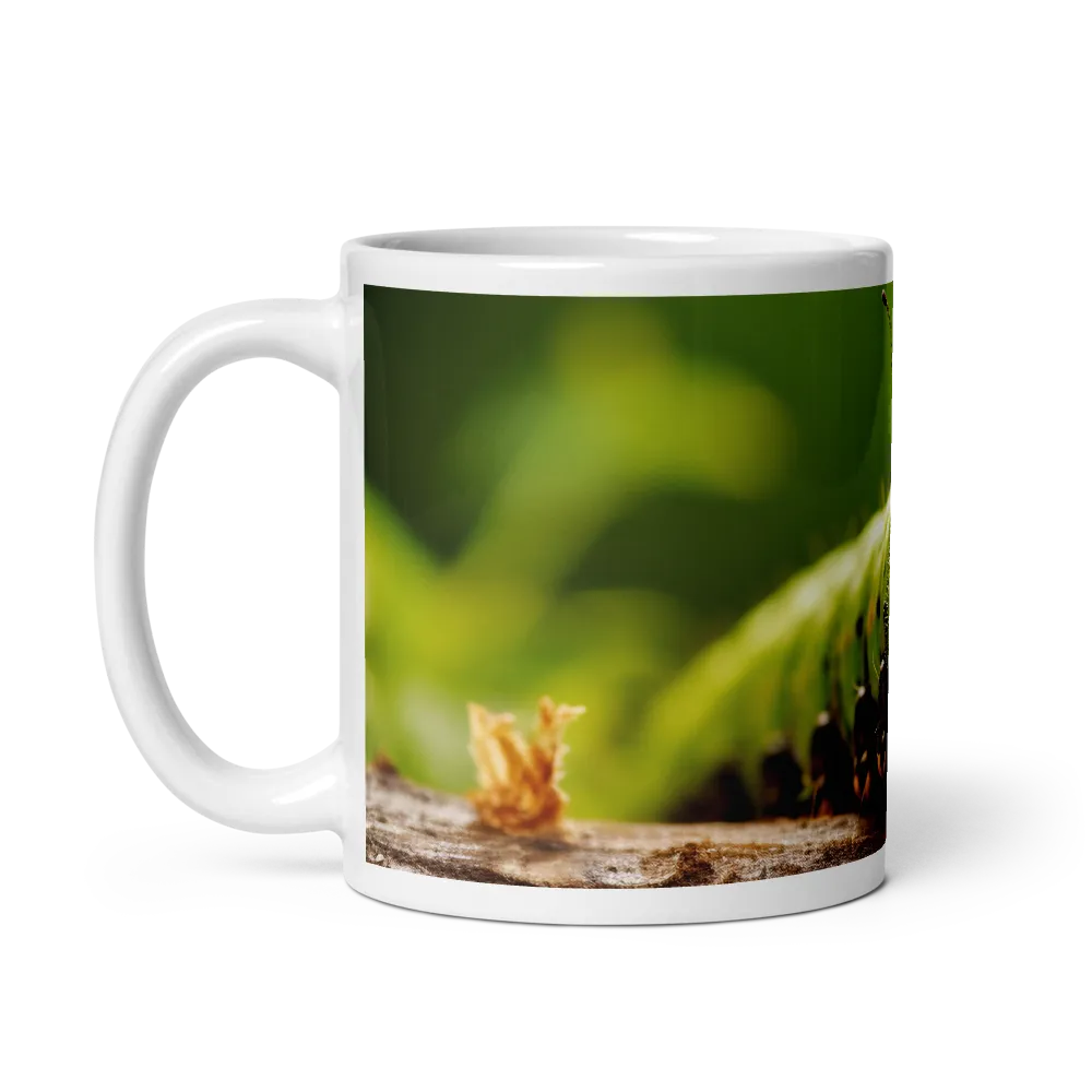 A Caterpillar's Luminous Journey | Mug with White inside | 11 oz