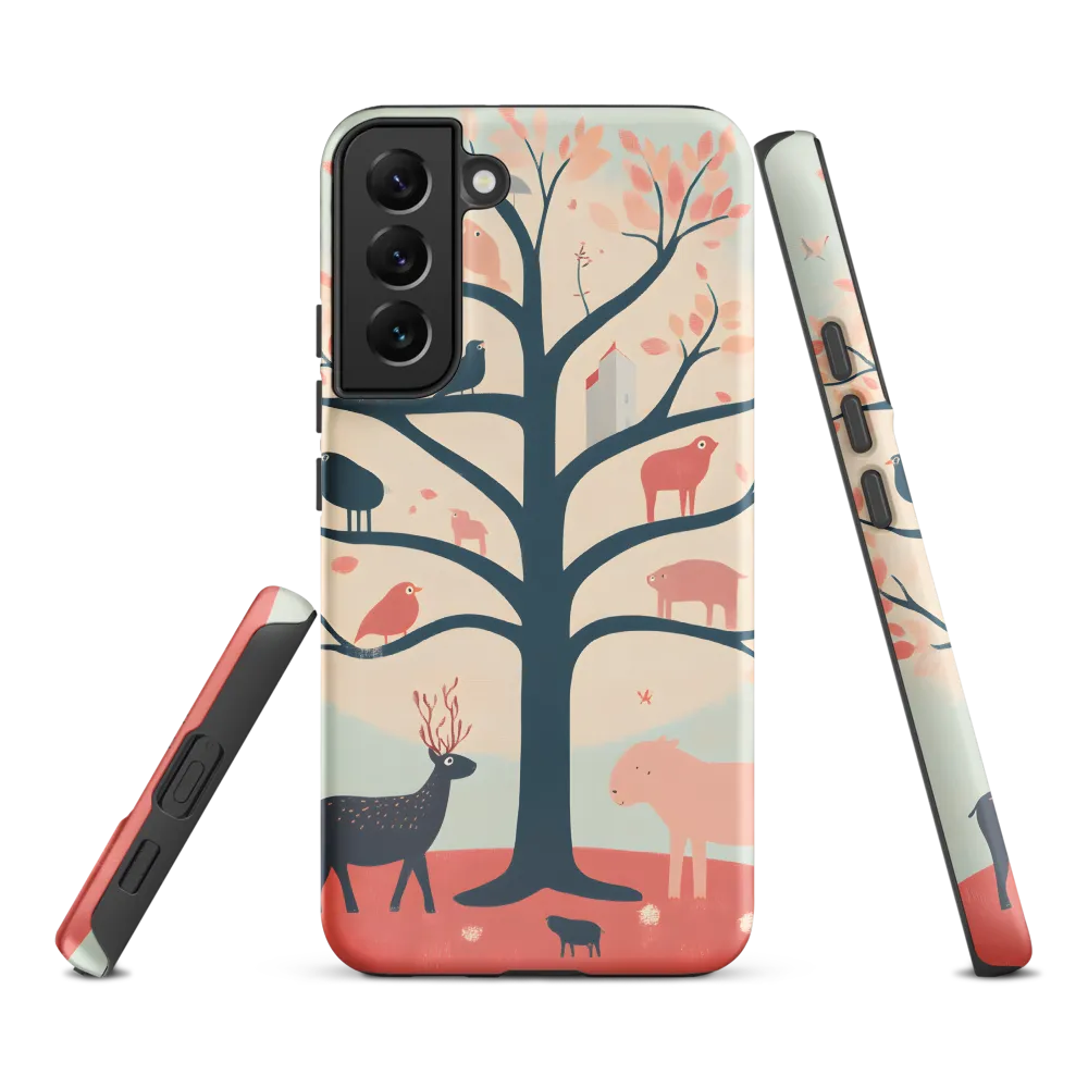 Whimsical Tree with Playful Creatures