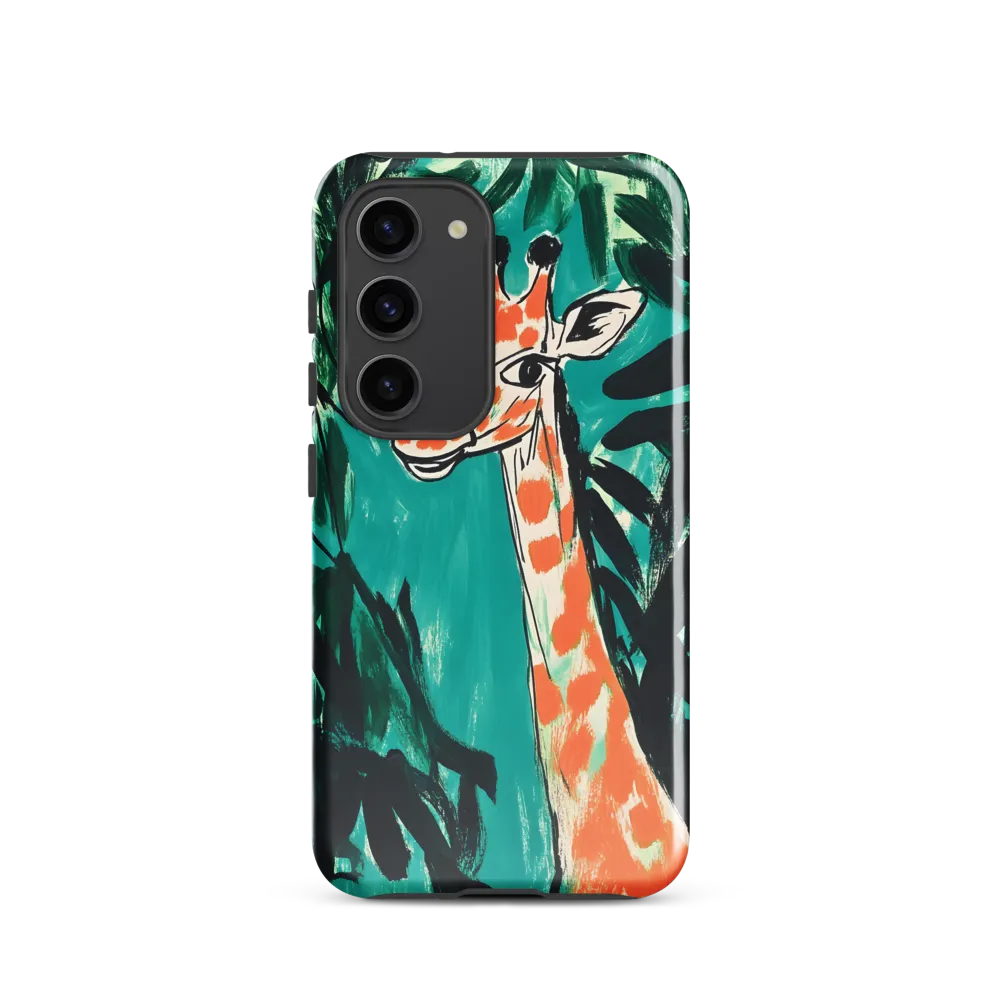 Curious Giraffe in Lush Greenery | Phone Case |  S23 | Tough Case | Glossy