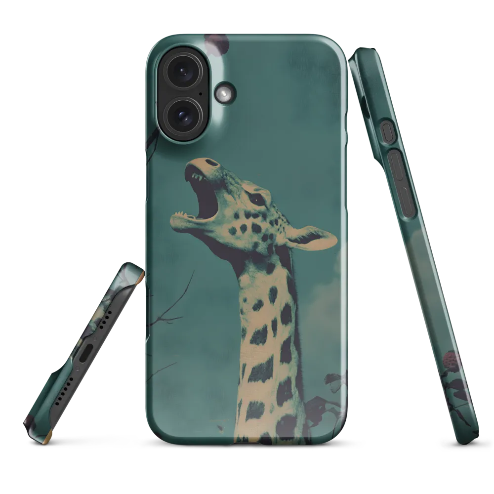 Whispers of the Tall: A Surreal Giraffe Encounter | Phone Case |  16 Plus | Snap Case | Glossy