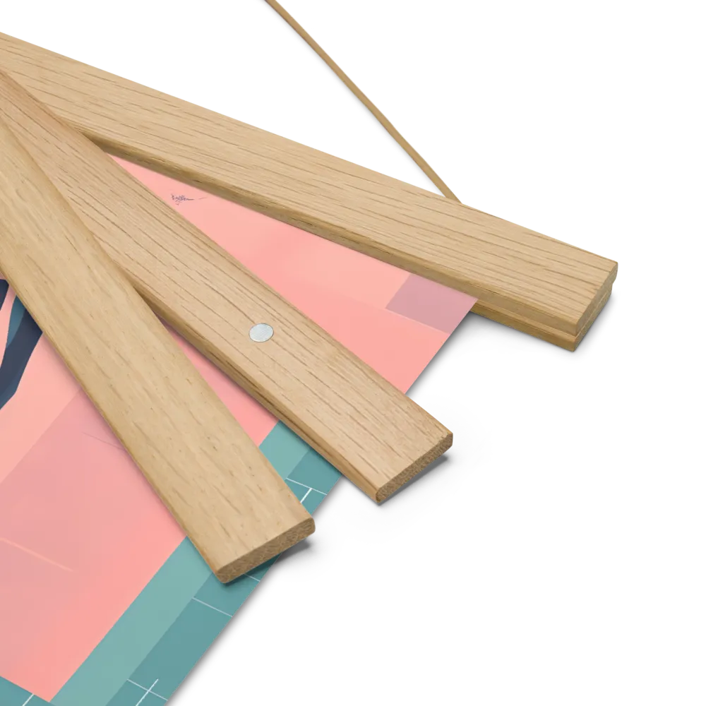 Urban Sentinel: A Warrior's Stand | Poster With Oak Wood Hanger | 10″×10″