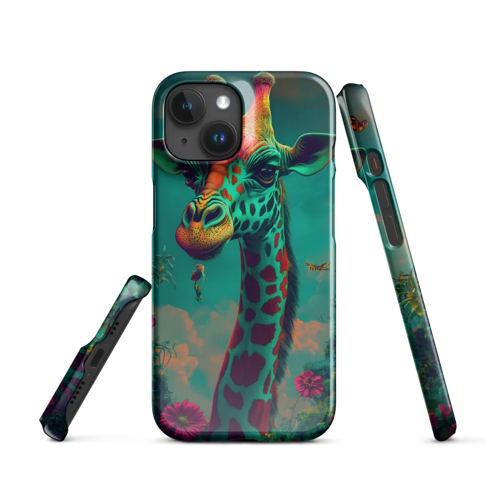 Whimsical Giraffe Among Blossoms