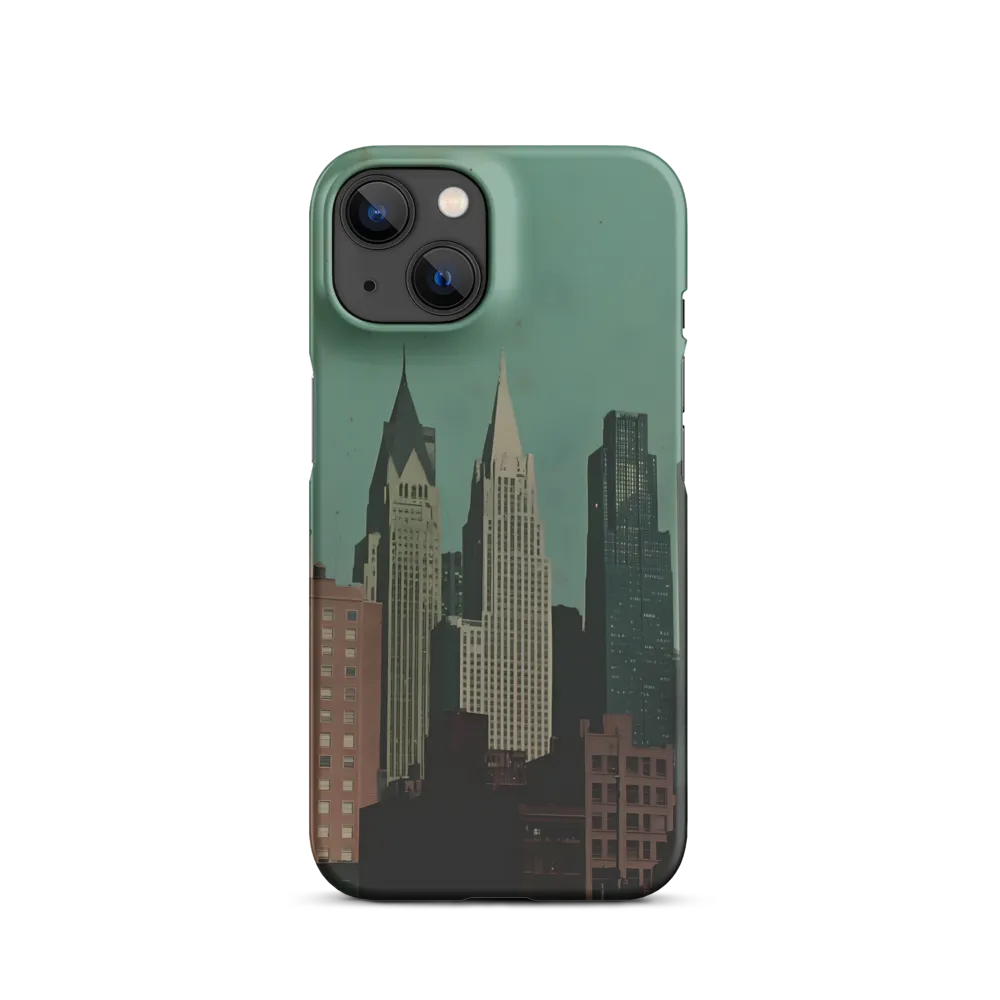 Urban Nostalgia: A Retro Cityscape | Phone Case |  14 | Snap Case | Matte