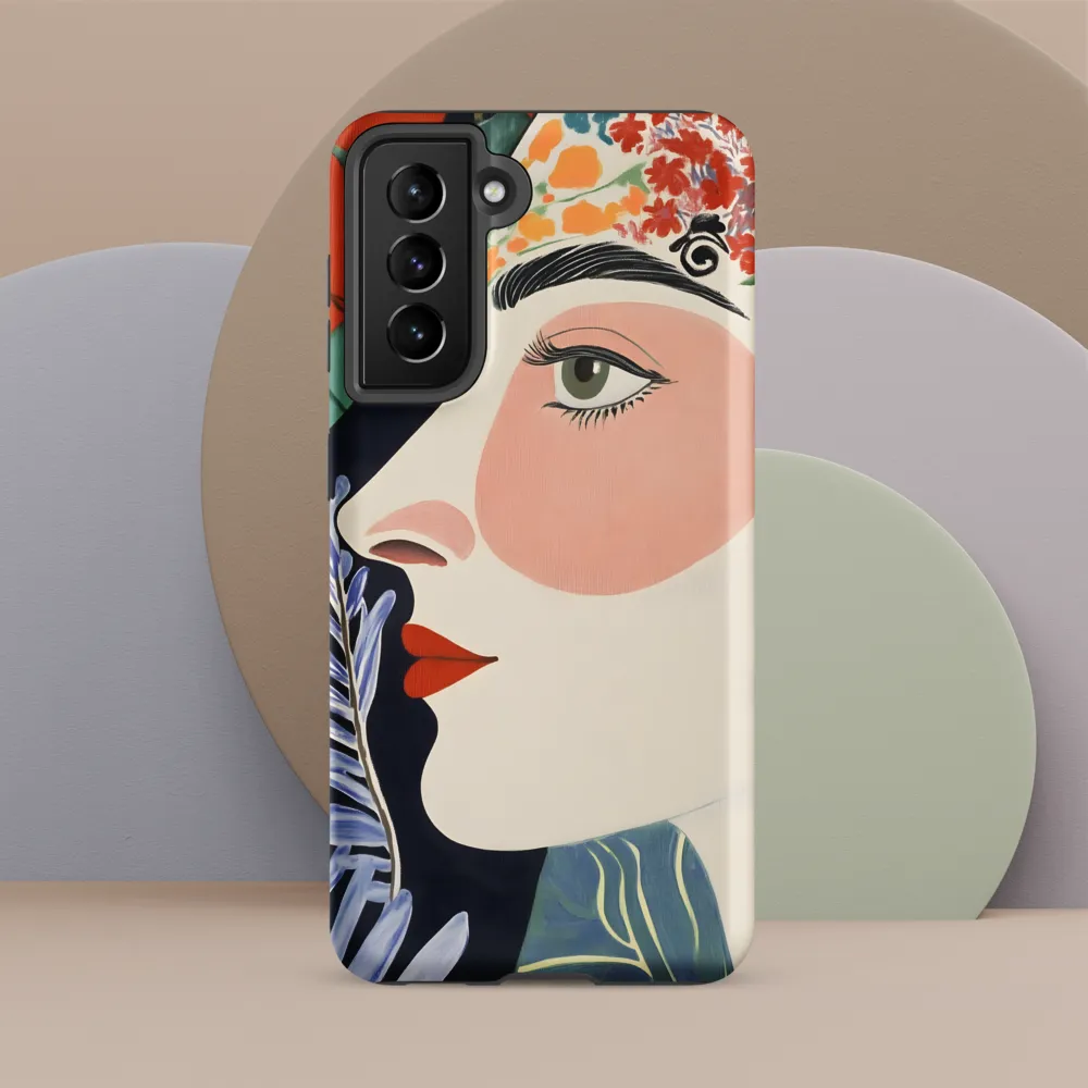 Floral Serenade: A Modern Portrait
