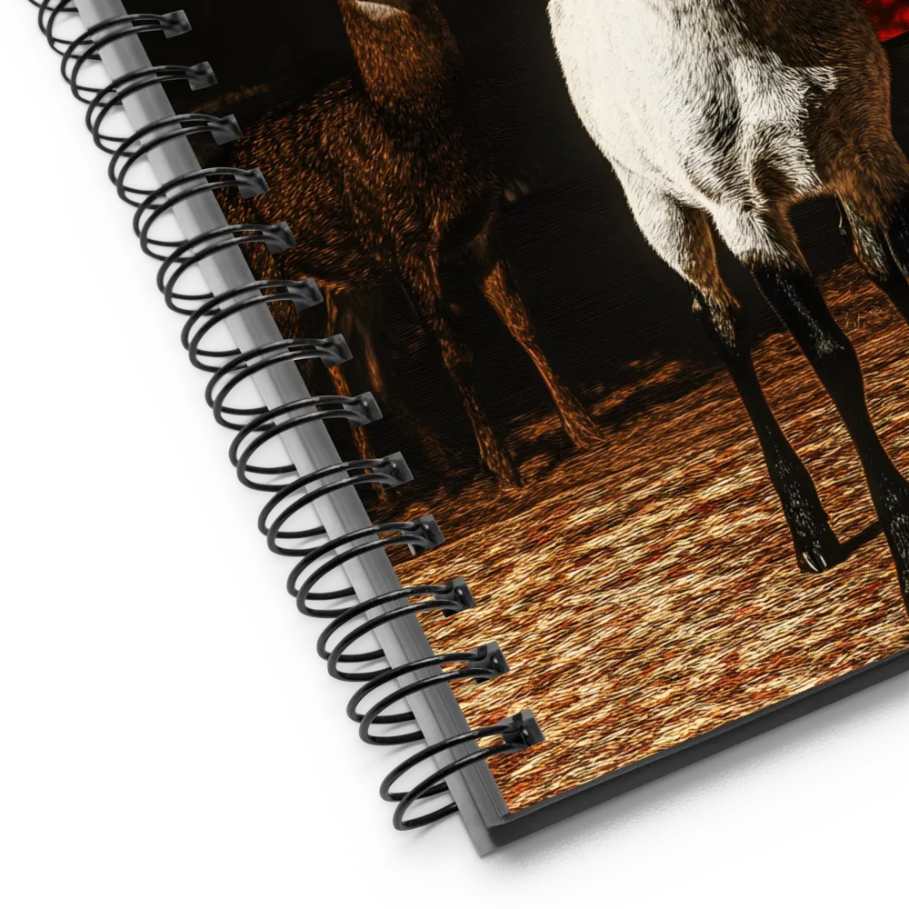 Reflections of Nature: A Deer Encounter | Spiral Notebook