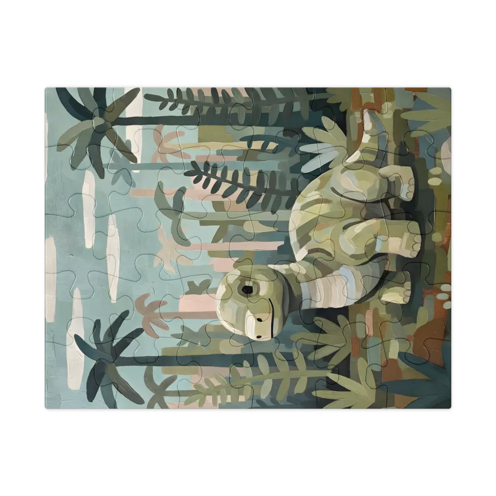Little Forest Dinosaur 
 Jigsaw Puzzle in Tin Box