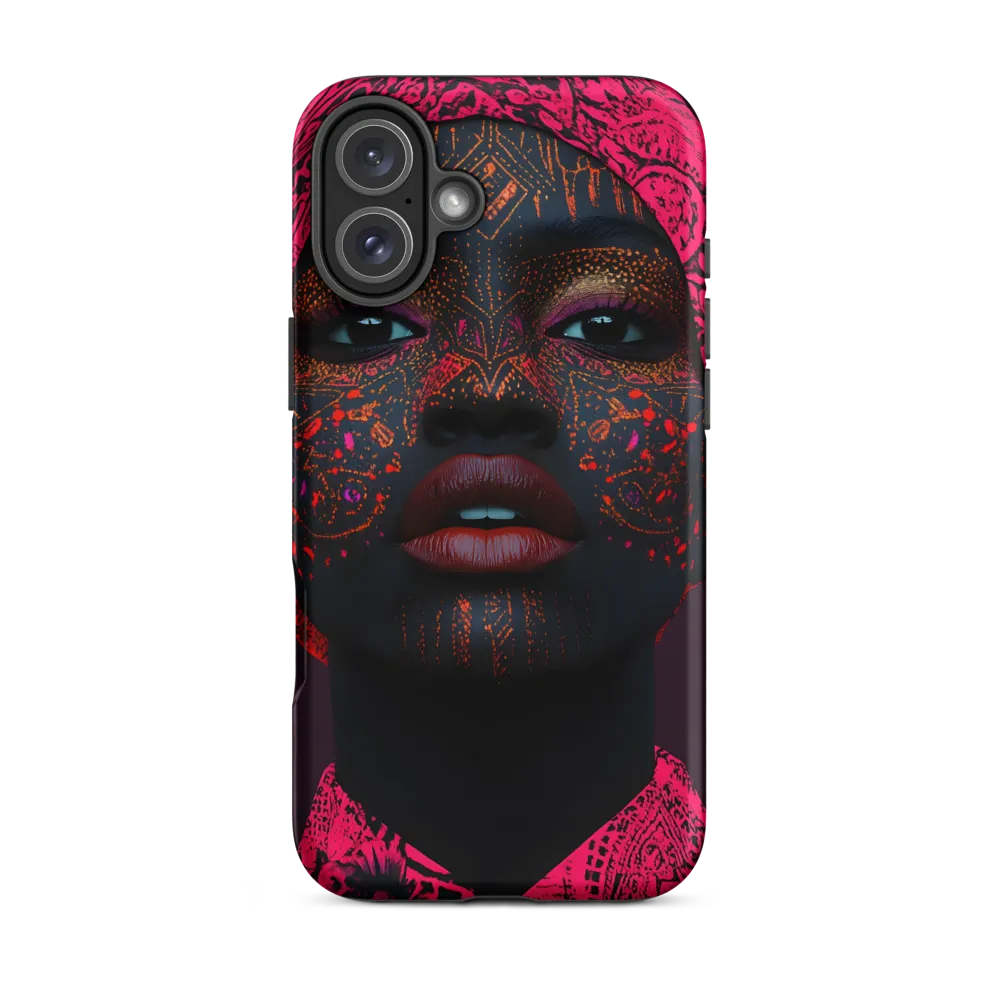 Neon Adornments: A Portrait of Cultural Expression