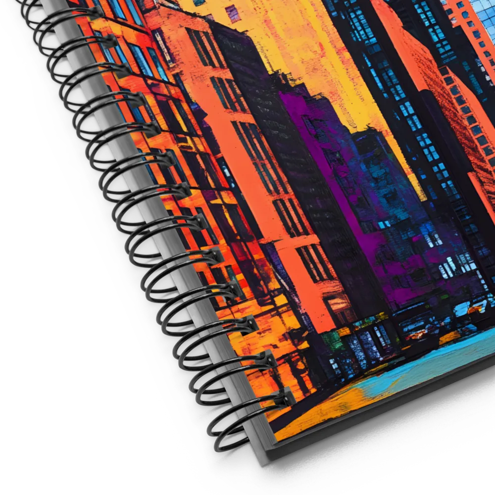 Vibrant Urban Horizons | Spiral Notebook