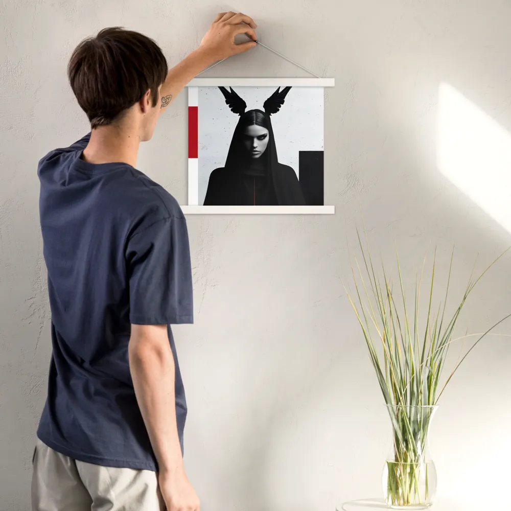 Whispers of Darkness | Poster With White Wood Hanger | 14″×14″
