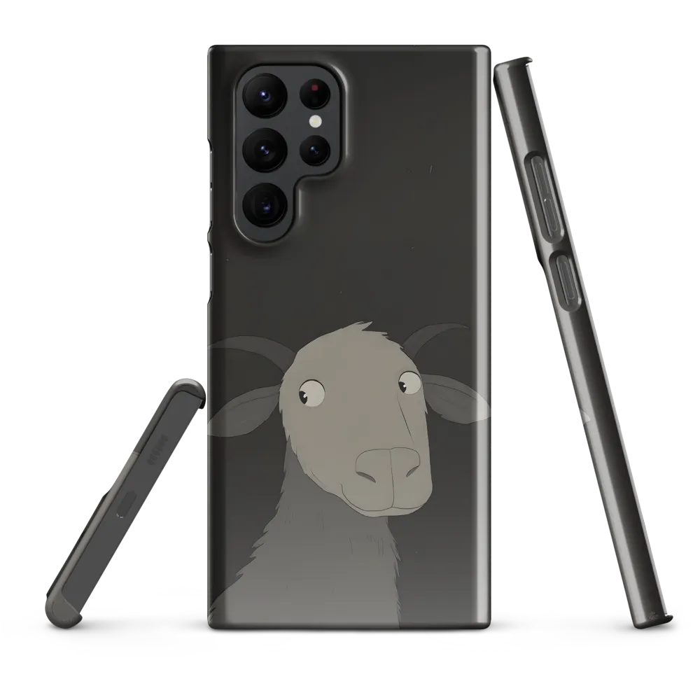 Whimsical Goat in Darkness