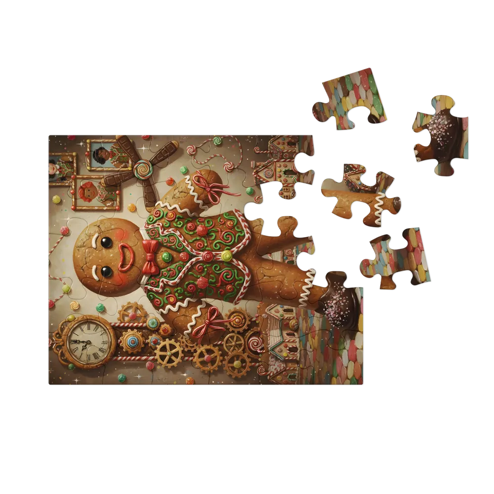 Gingerbread Gentleman 
 Jigsaw Puzzle in Tin Box