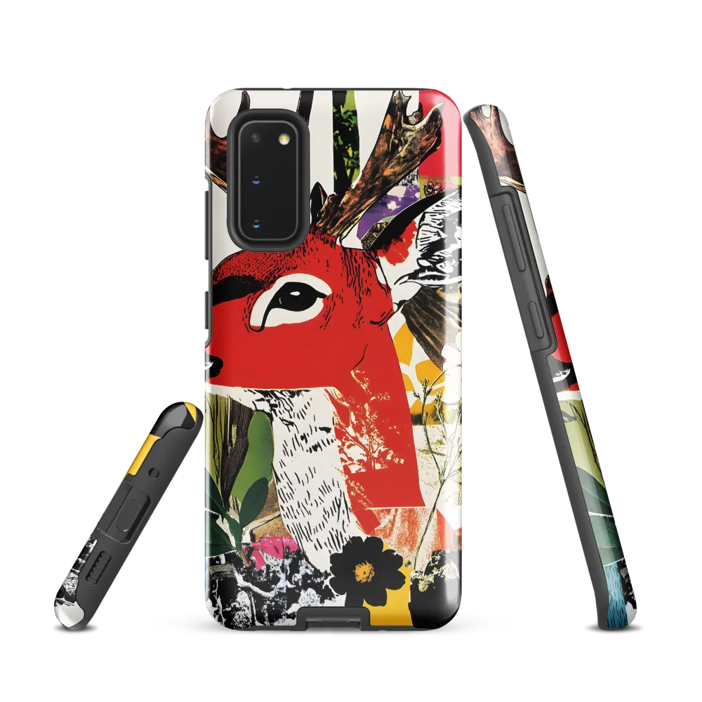Vibrant Harmony: The Deer in Nature | Phone Case |  S20 | Tough Case | Glossy