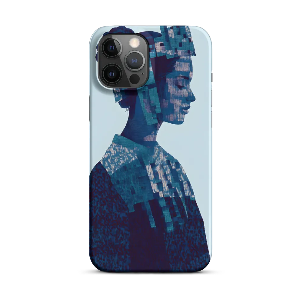 Digital Portrait in Abstract Blue