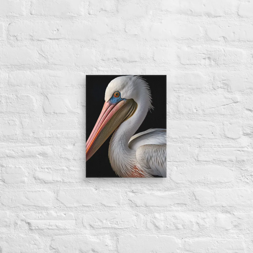 Elegance in White: The Pelican | Canvas | 11″×14″
