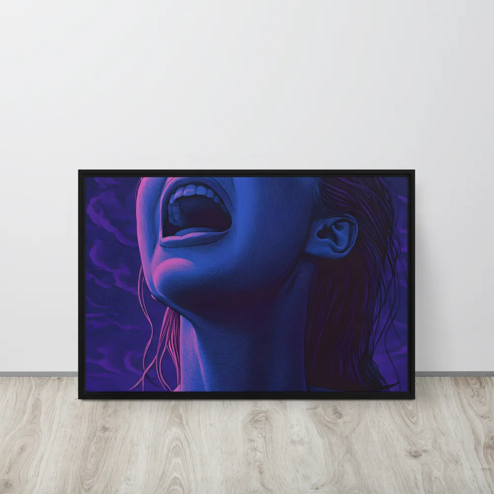 Echoes of Anguish | Canvas with Black Frame | 20″×30″