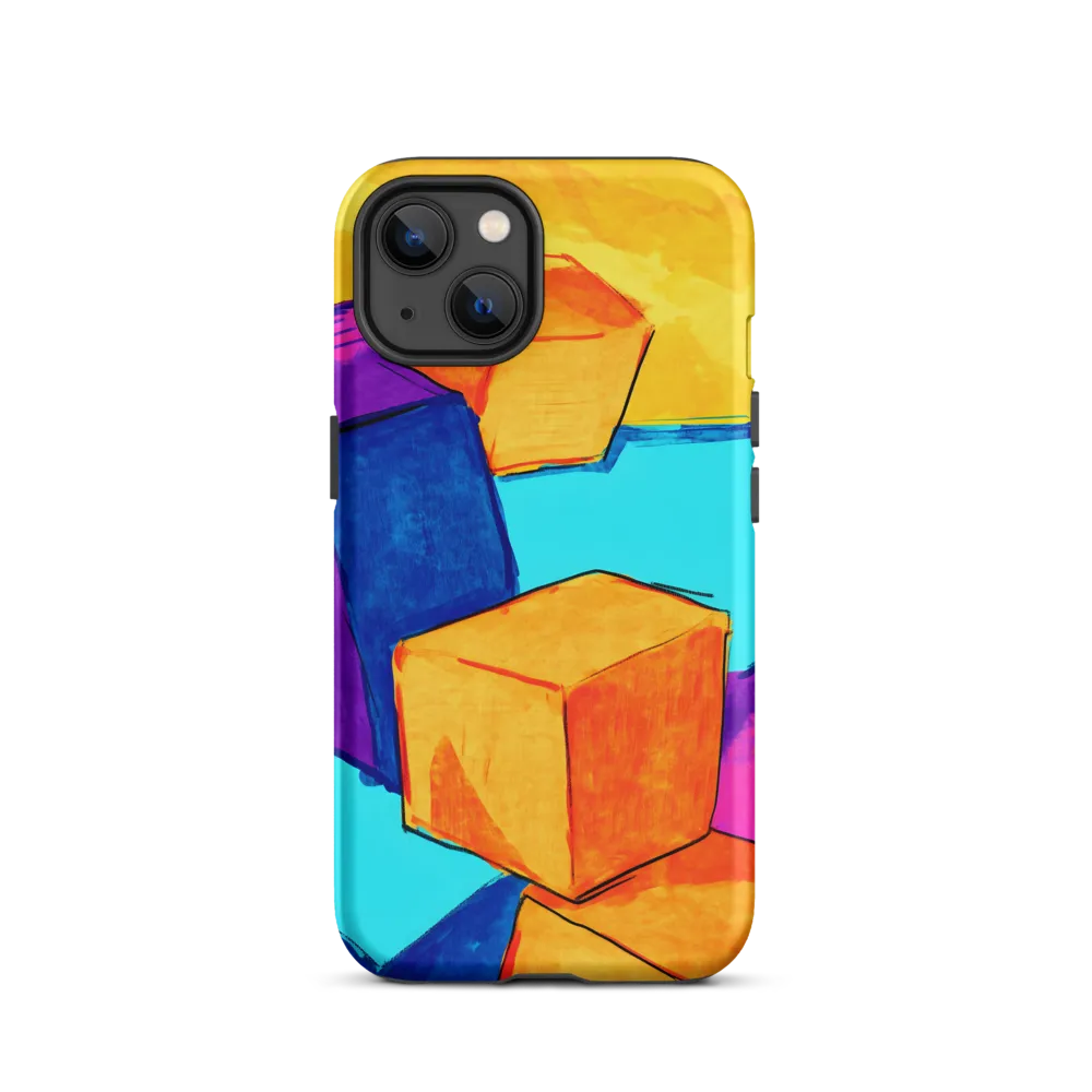 Playful Cubes in Vibrant Harmony | Phone Case |  13 | Tough Case | Matte