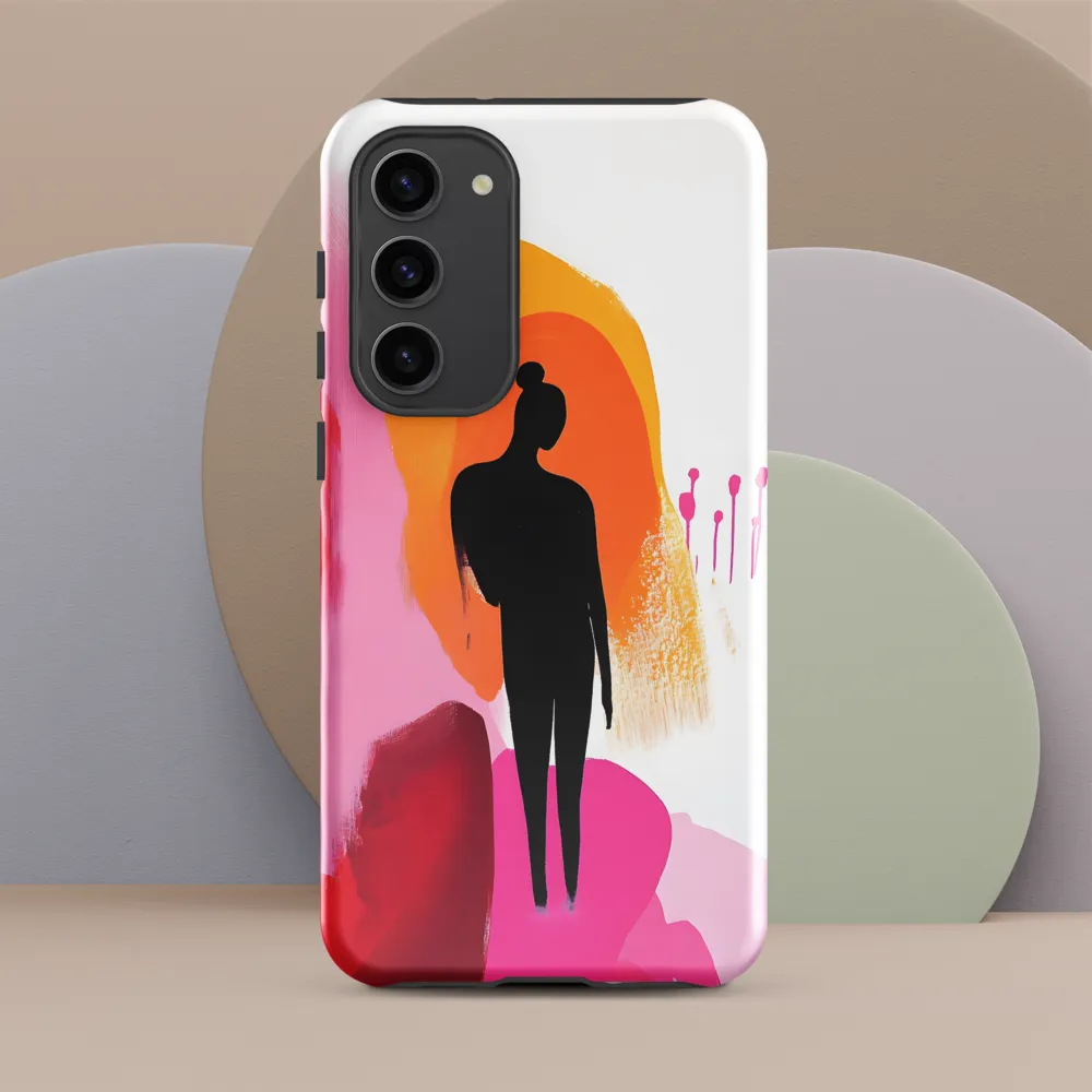 Silhouette in Colorful Abstraction
