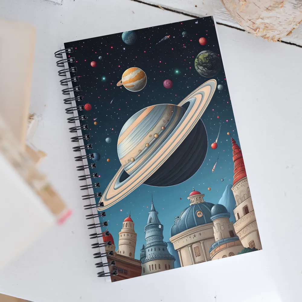 Celestial Cityscape: Wonders of the Cosmos | Spiral Notebook