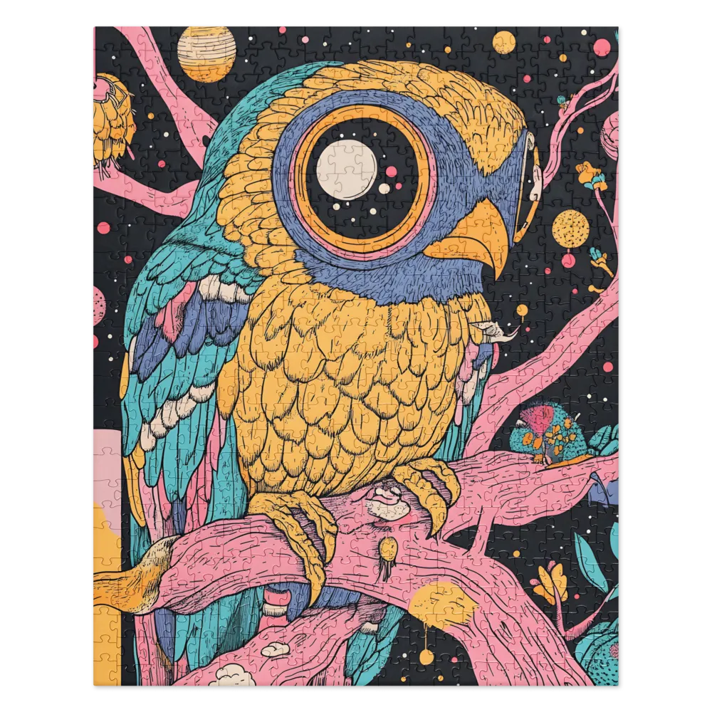 Whimsical Cosmic Owl | Jigsaw Puzzle | 520 pieces