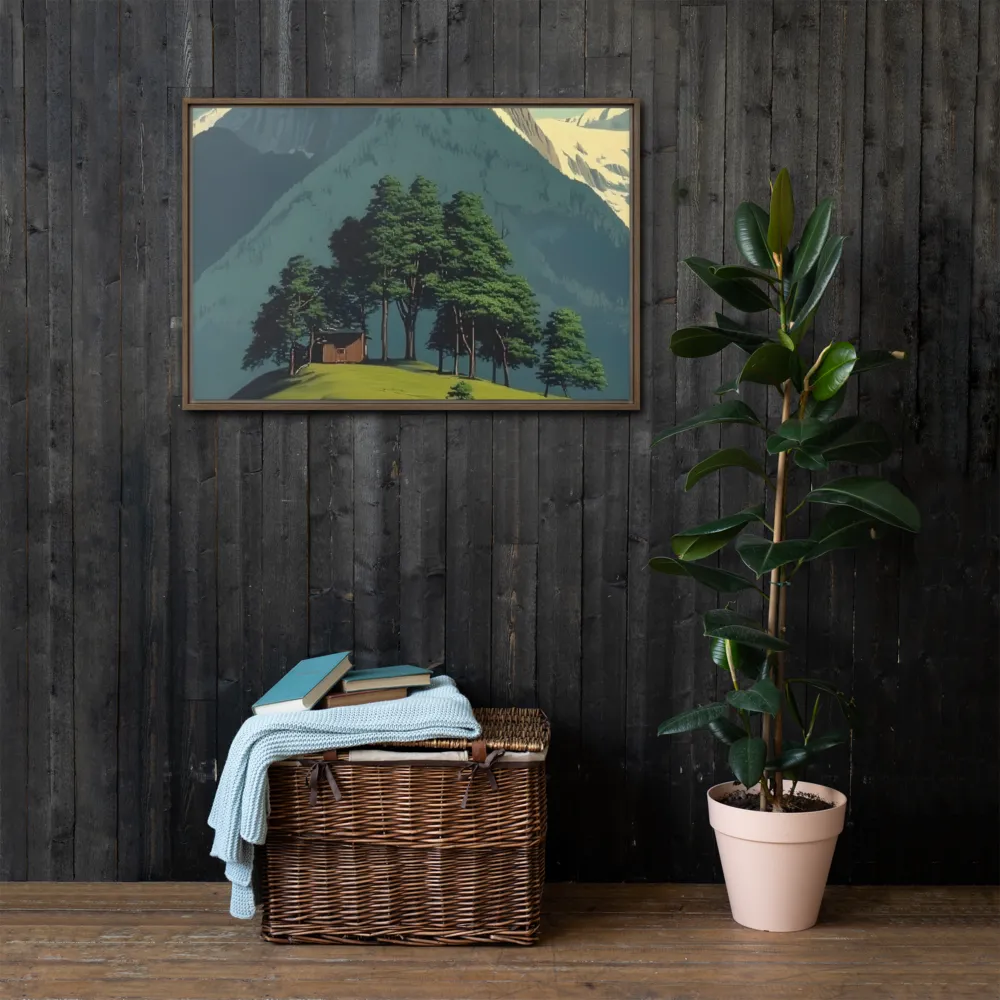 Whispers of Tranquility | Canvas with Brown Frame | 24″×36″