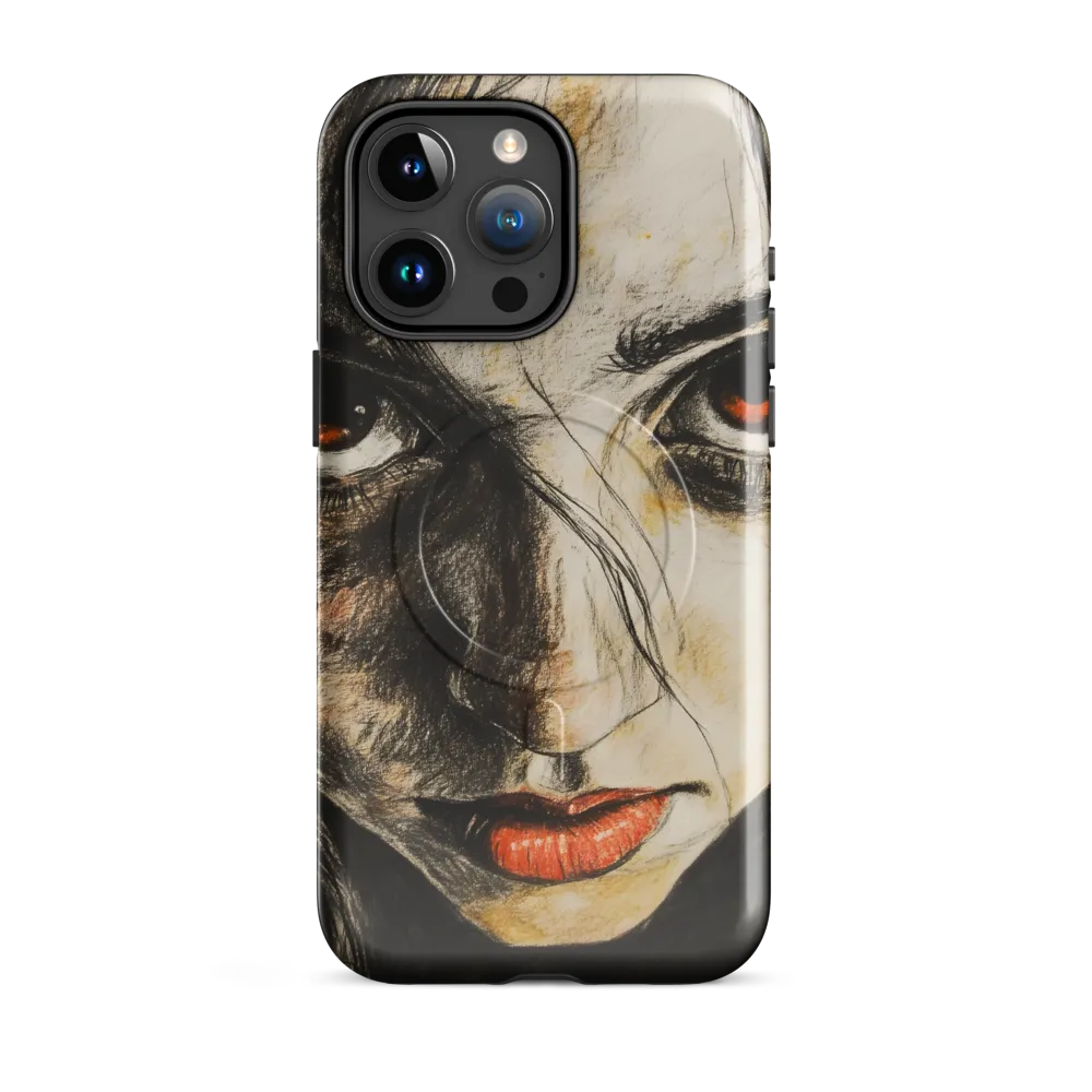 Gaze of Intensity | Phone Case |  15 Pro Max | MagSafe® Tough Case | Glossy