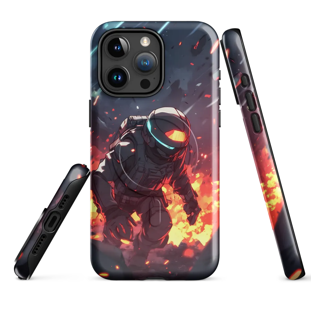 Astronaut Amidst Chaos