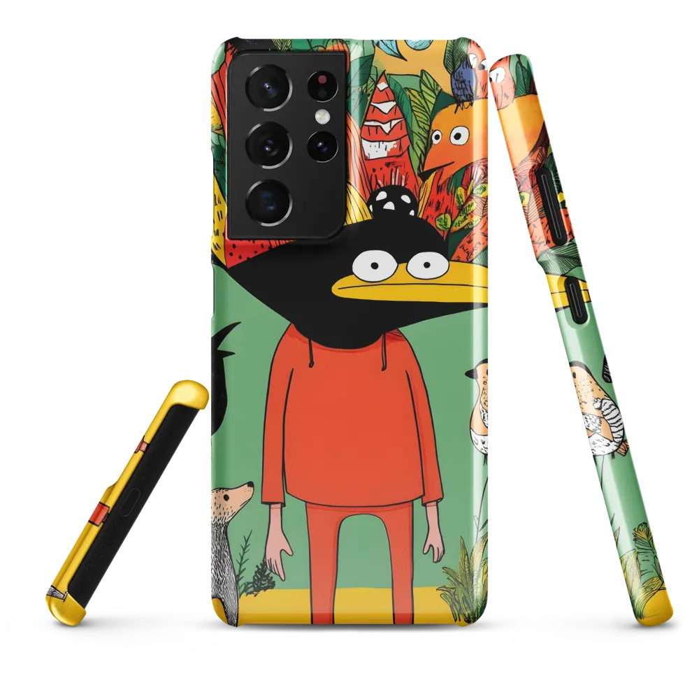 Whimsical Encounter in a Colorful Jungle