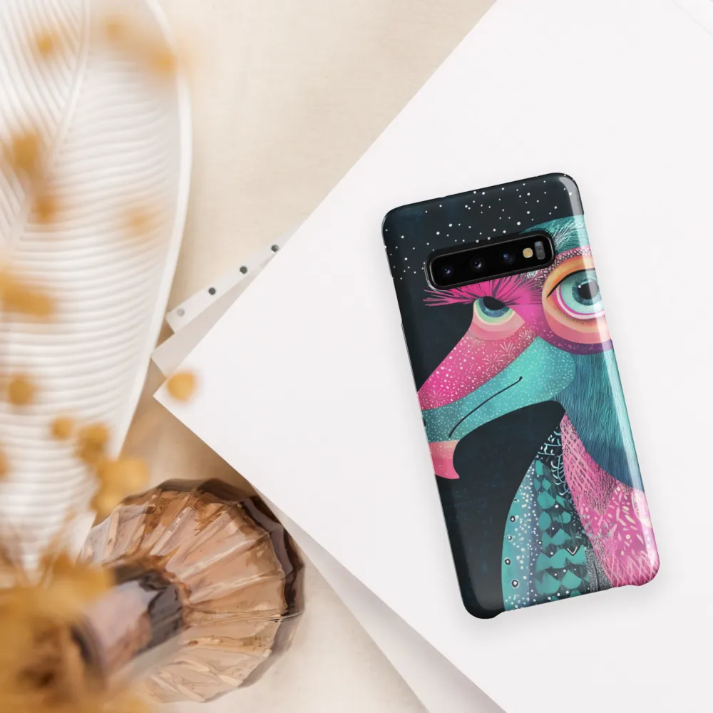 Whimsical Vulture: A Dance of Colors | Phone Case |  S10 | Snap Case | Glossy