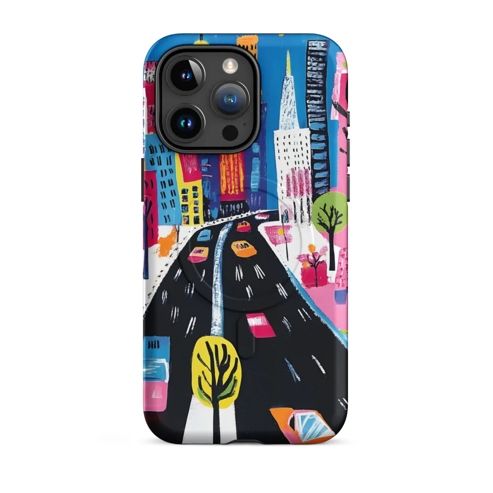 City Dreams in Vibrant Hues | Phone Case |  15 Pro Max | MagSafe® Tough Case | Matte