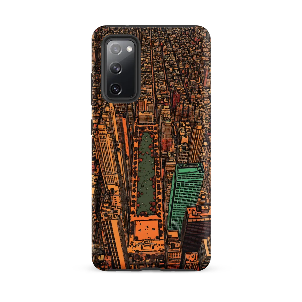 Urban Oasis: Aerial View of City Life