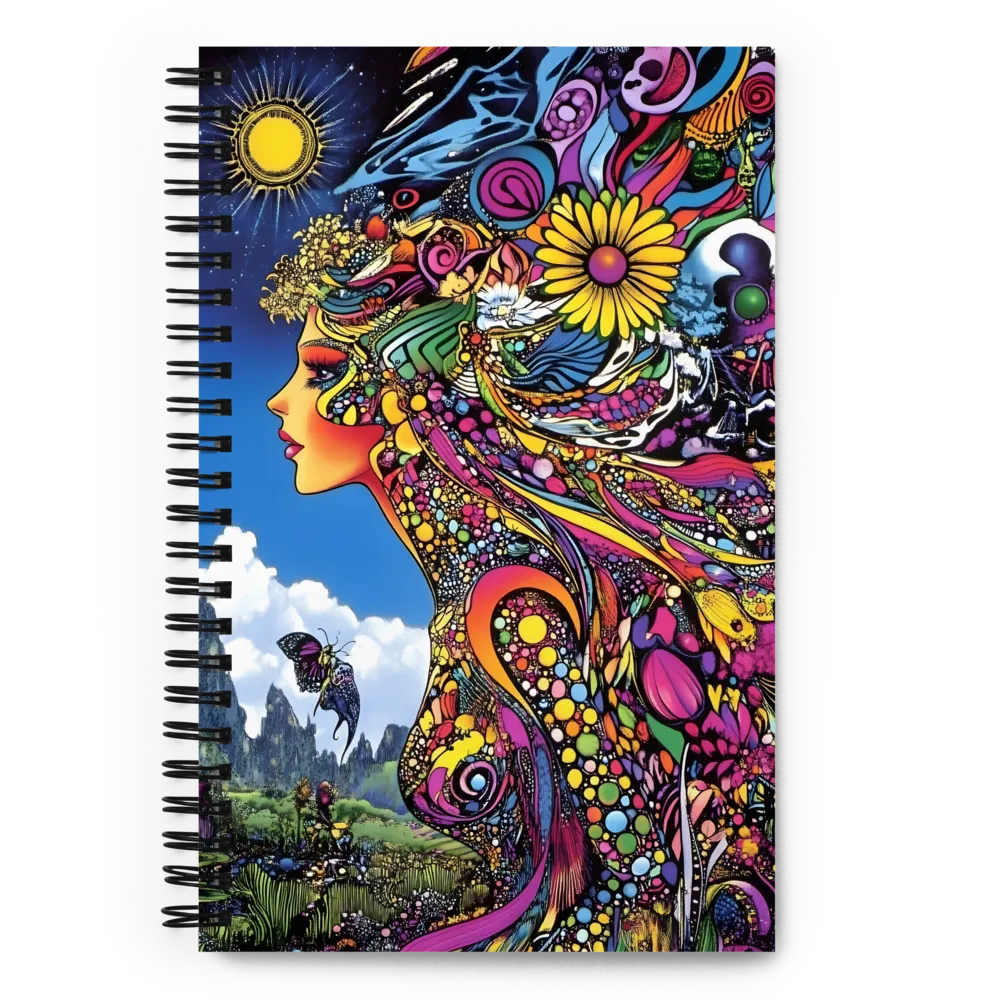 Harmony in Color: A Psychedelic Reverie | Spiral Notebook