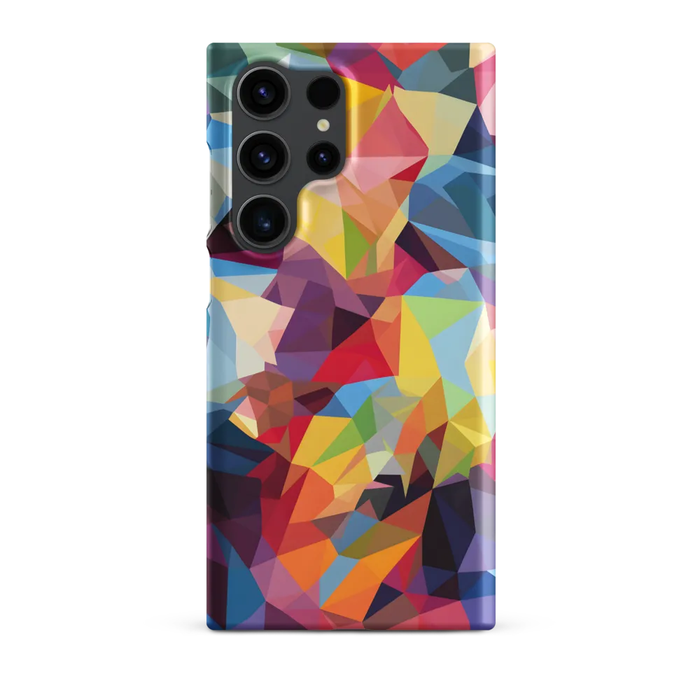 Playful Geometry: The Bear's Face | Phone Case |  S23 Ultra | Snap Case | Matte