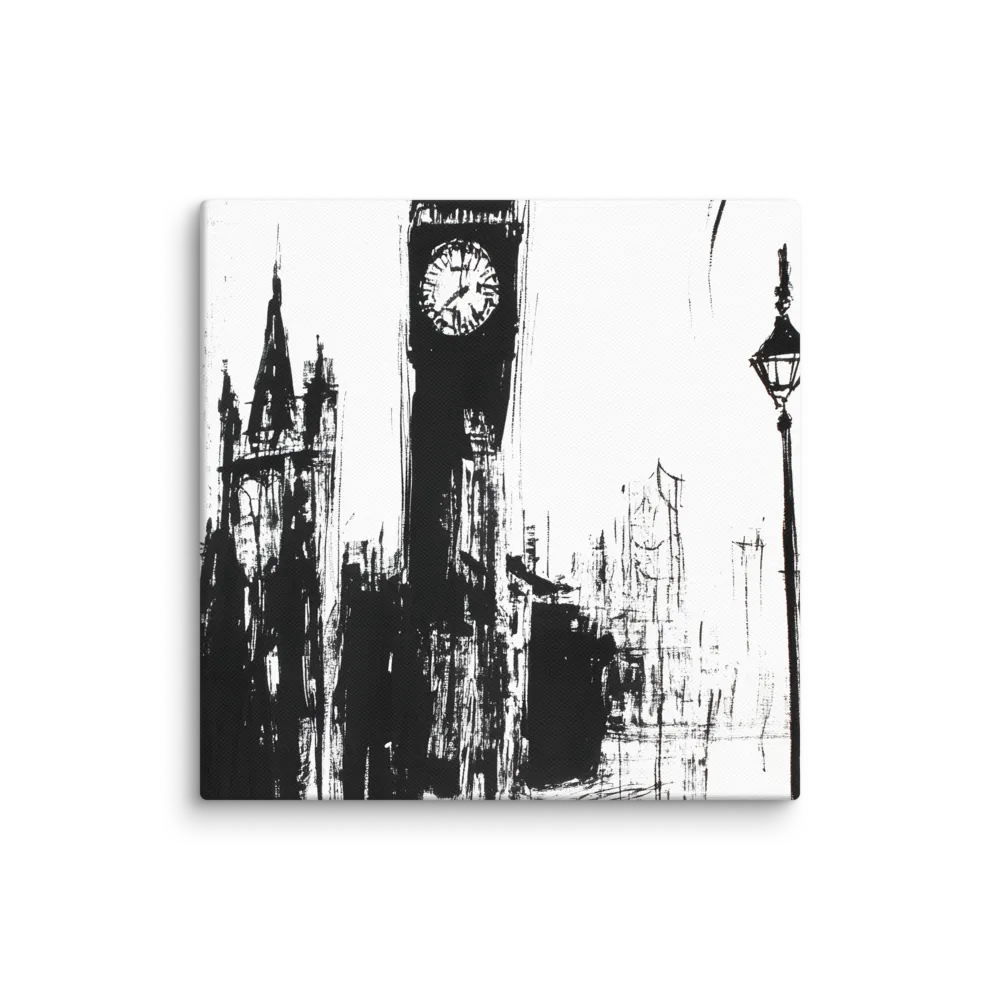 Clock Tower in Motion | Canvas | 14″×14″