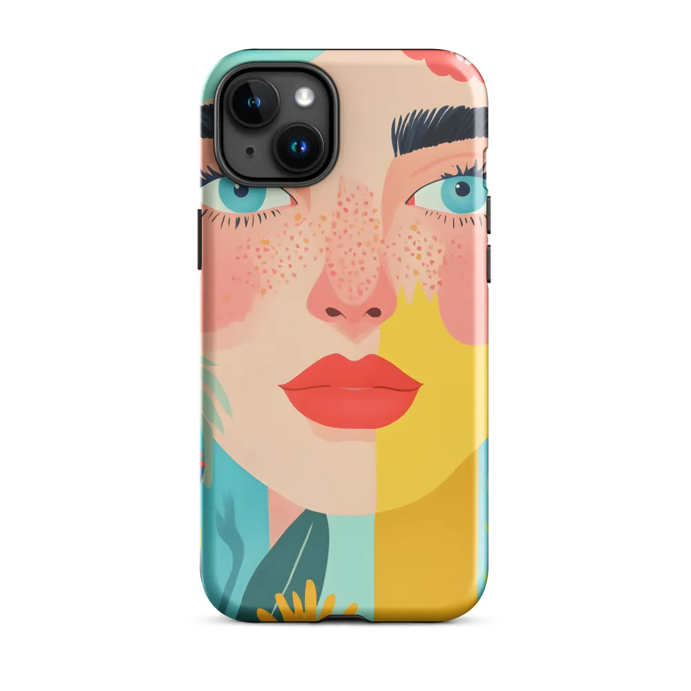 Floral Serenity: A Modern Portrait