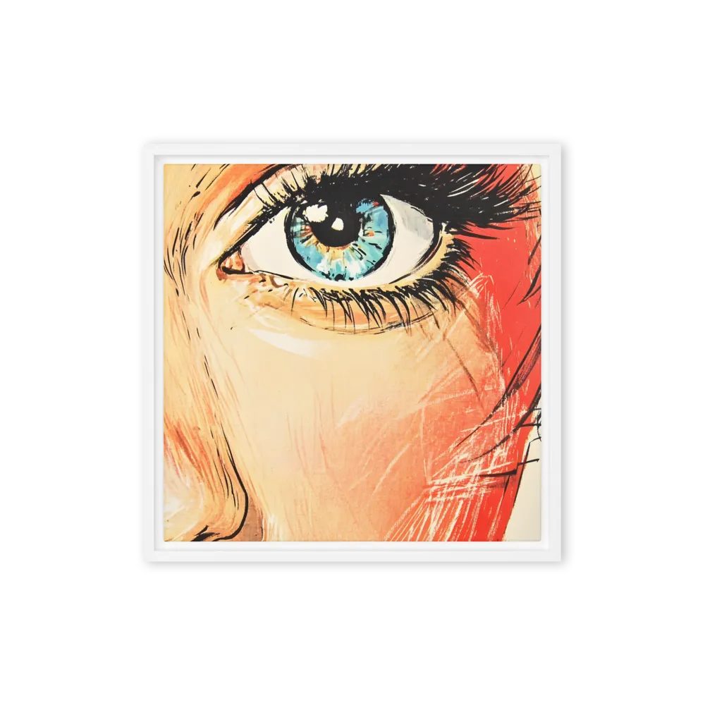 Gaze of Emotion | Canvas with White Frame | 16″×16″