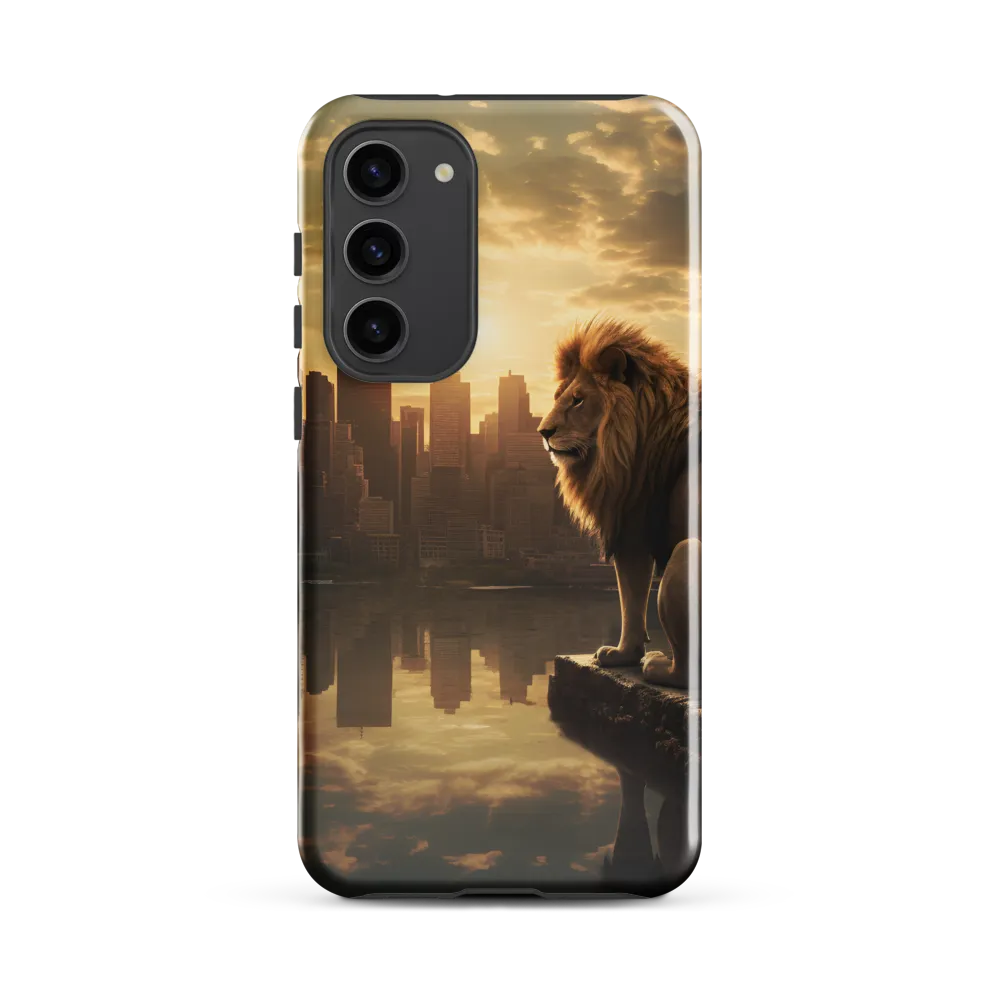 The Lion's Gaze Over the Urban Symphony