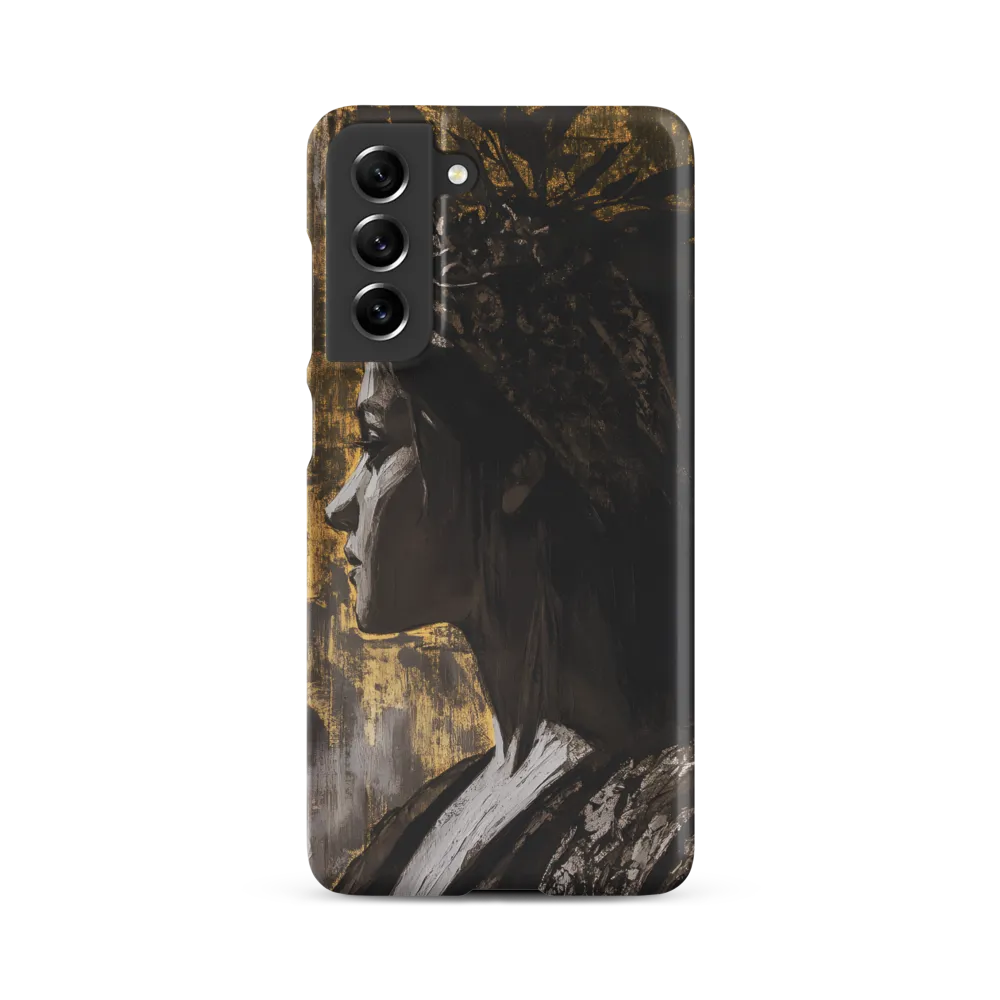 Golden Elegance: A Modern Profile Portrait