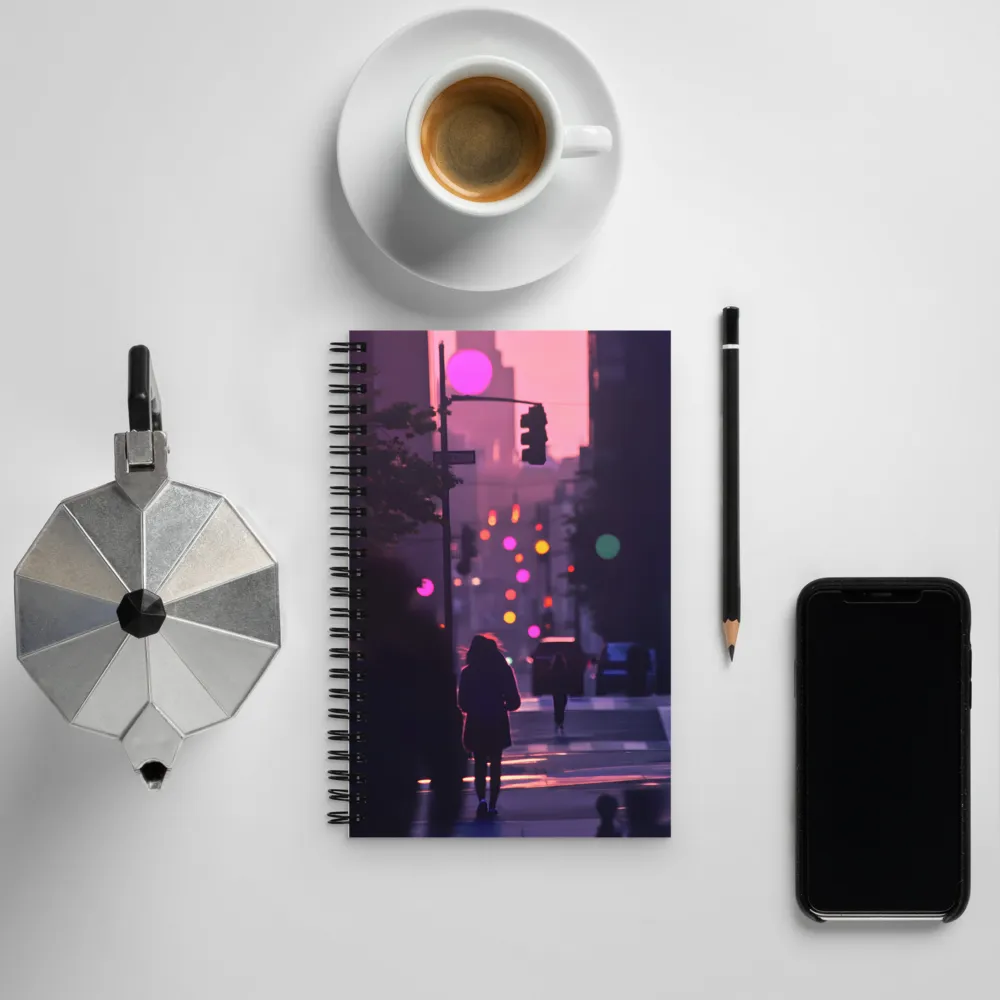 City Silhouettes at Dusk | Spiral Notebook