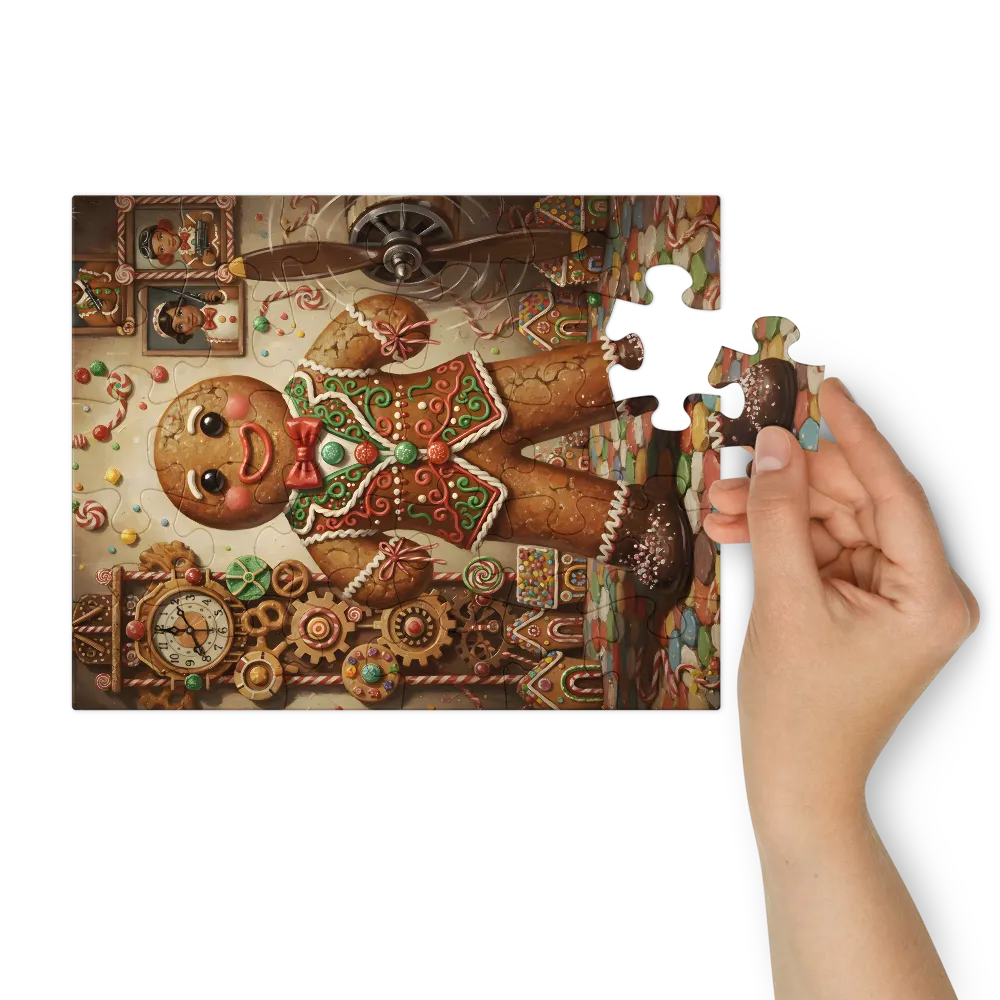 Gingerbread Guardian 
 Jigsaw Puzzle in Tin Box