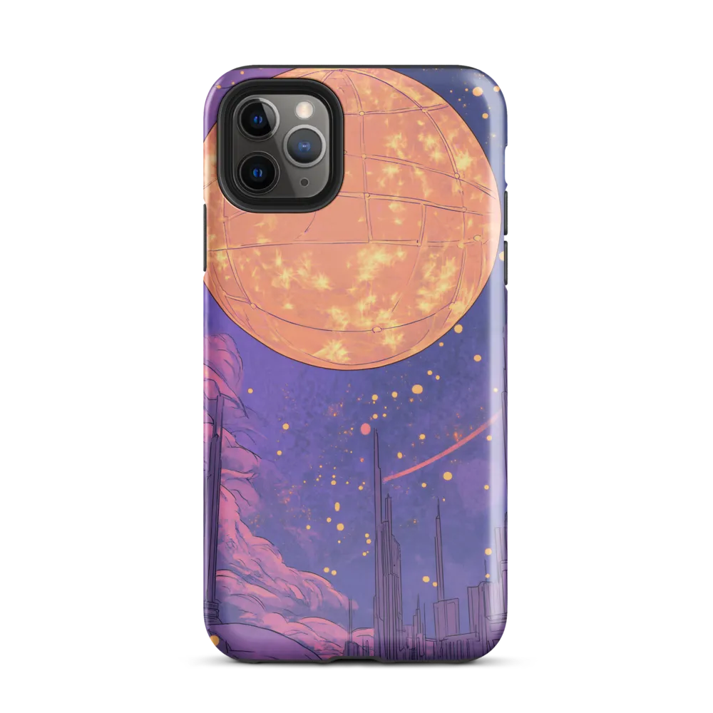 Celestial Cityscape: A Dance of Colors | Phone Case |  11 Pro Max | Tough Case | Glossy