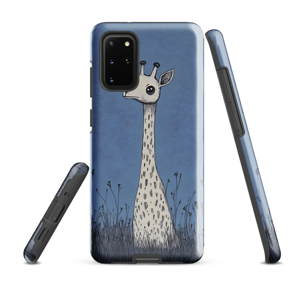 Whimsical Giraffe in Blue