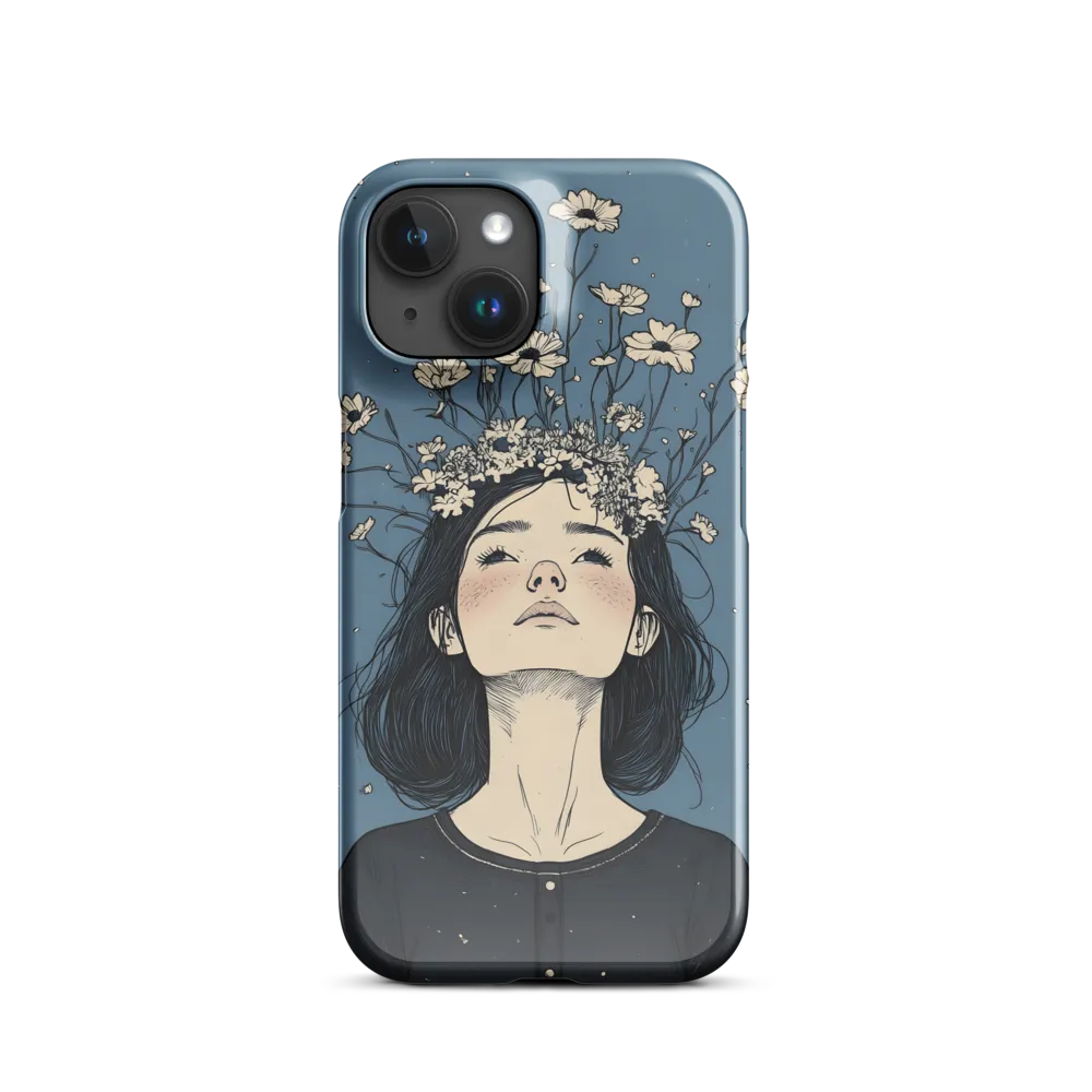 Floral Serenity: A Portrait of Tranquility | Phone Case |  15 | Snap Case | Glossy
